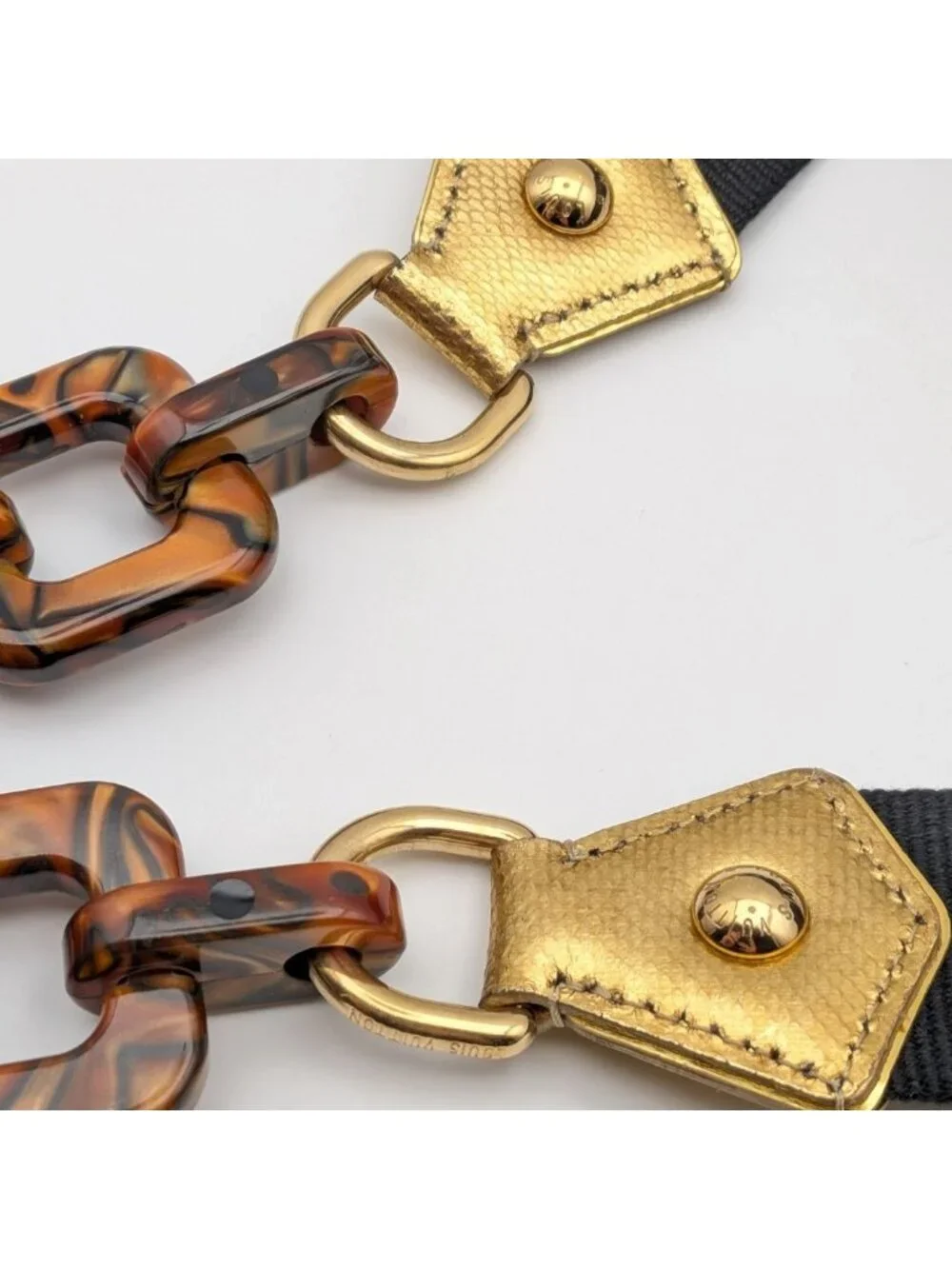 Louis Vuitton Shoulder Strap Leopard Adele Print Tortoiseshell Pattern